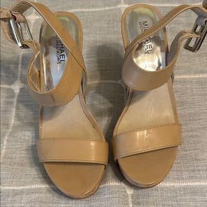 Michael Kors Tan Block Heel Sandals